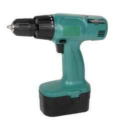 Cordless Electric Drill Isolated On White Stock Photography Cordless Electric Drill Isolated On White Stock Photography