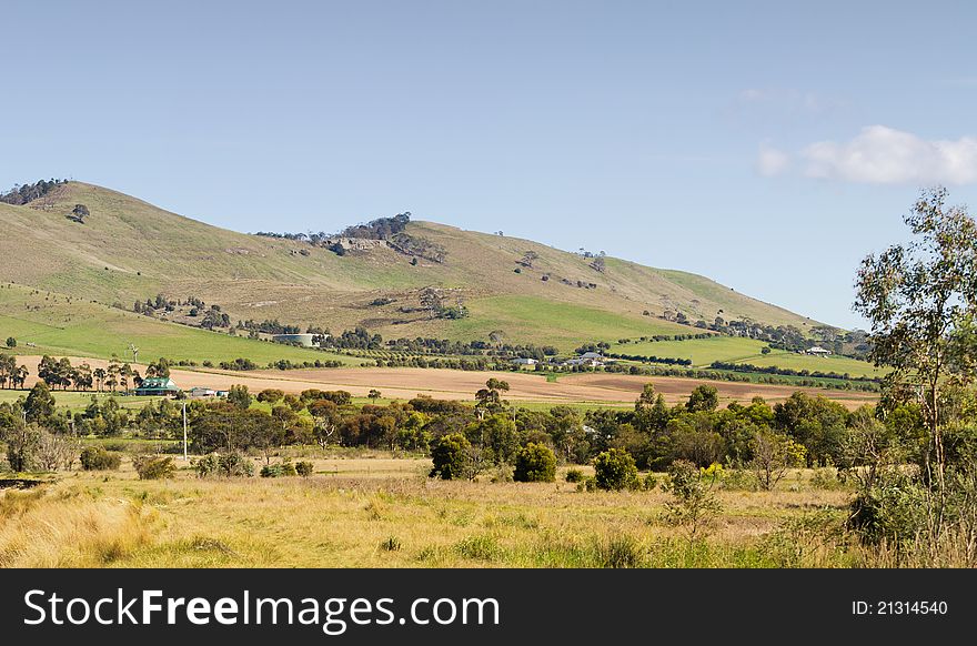 Australian farmland in Penna, Tasmania.