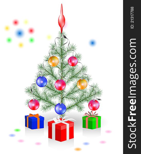 Vectorial Illustration of christmas tree. Highly Detailed. Vectorial Illustration of christmas tree. Highly Detailed.