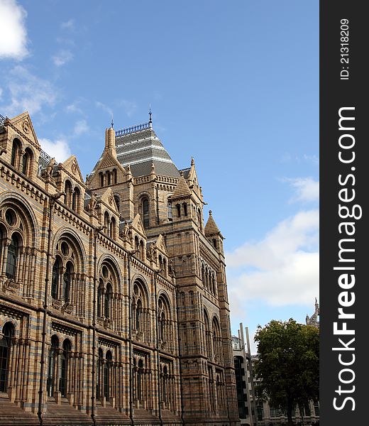 View of the london nature museum in south kensington