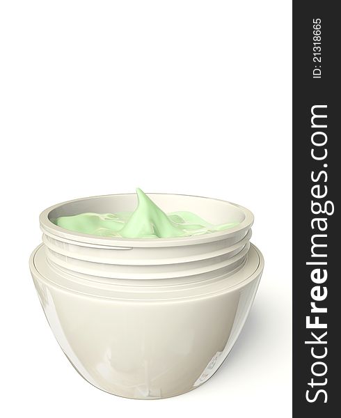 Cosmetic cream isolated on a white background