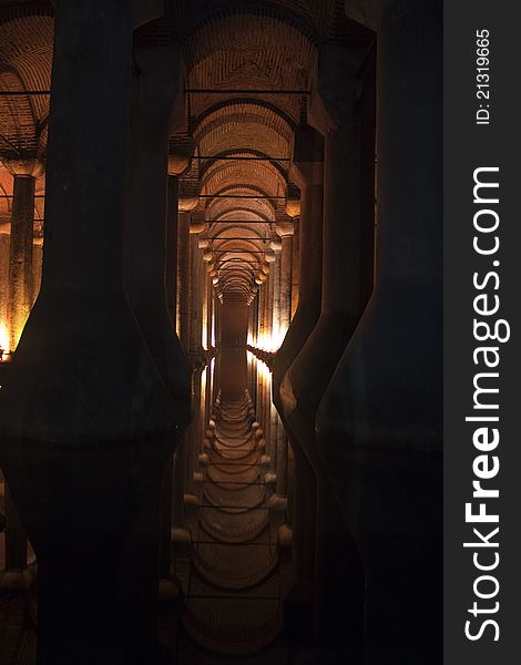 Basilica Cistern In Istanbul, Turkey