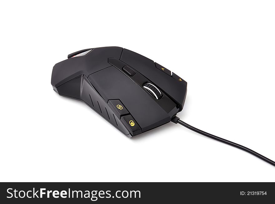 Computer mouse on white background