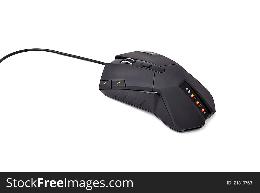 Computer mouse on white background