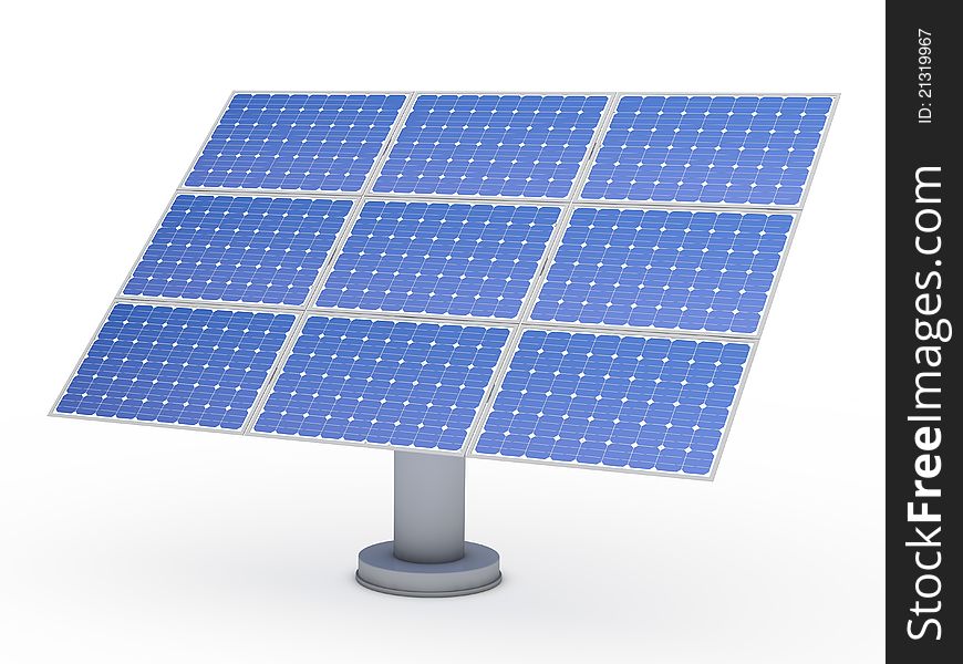 3d blue solar photovoltaic panel. 3d blue solar photovoltaic panel