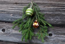 Christmas Tree Twig And Decorations Stock Photos Christmas Tree Twig And Decorations Stock Photos