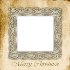 Old Empty Photo Frame For Christmas Royalty Free Stock Photography Old Empty Photo Frame For Christmas Royalty Free Stock Photography