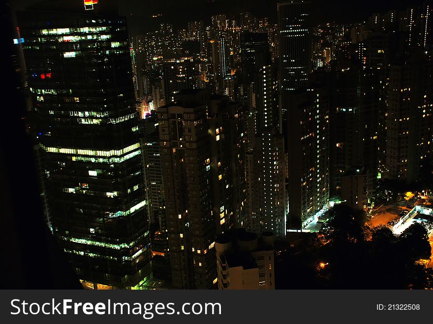 Night scene of Hong Kong