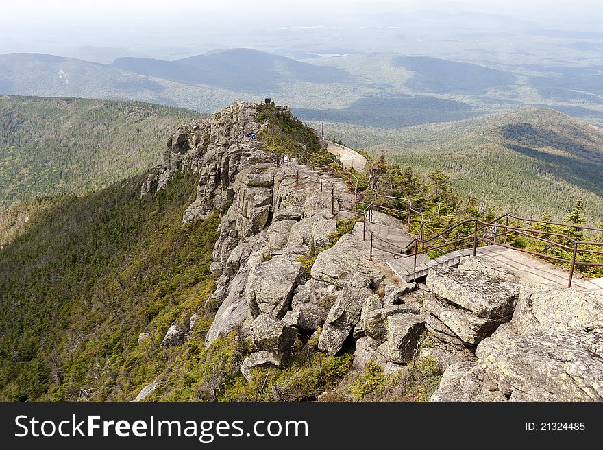 A ridge and the surrounding Adirondacks surround Whiteface Mountain in Wilmington, NY.