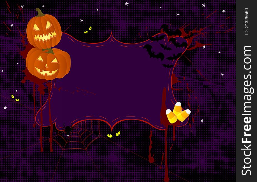 Spooky halloween background with banner. Spooky halloween background with banner.