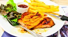 Pork Steak With Sauce Stock Photography Pork Steak With Sauce Stock Photography