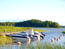Boats At Bay Royalty Free Stock Photos Boats At Bay Royalty Free Stock Photos