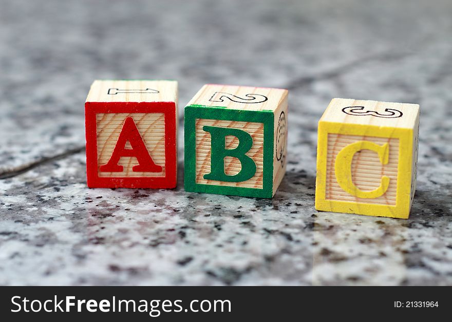 The letters A, B, C, is concept back to school