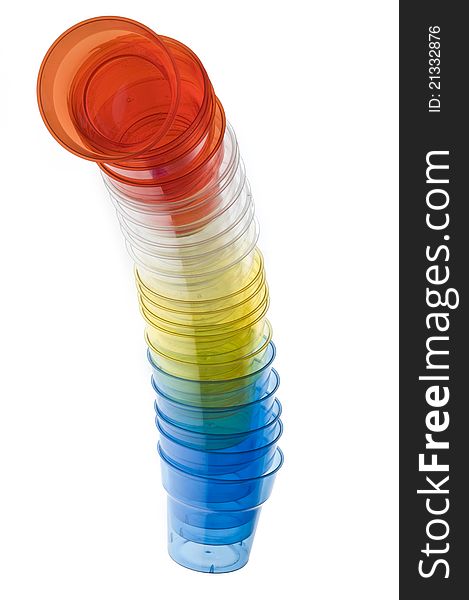 Group Of Colourful Plastic Glasses