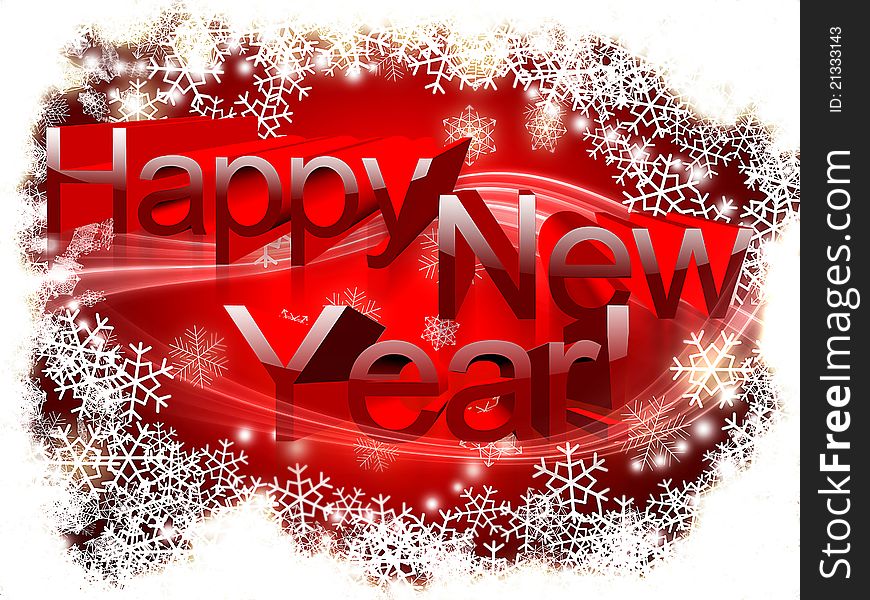 Winter background with the words Happy New Year