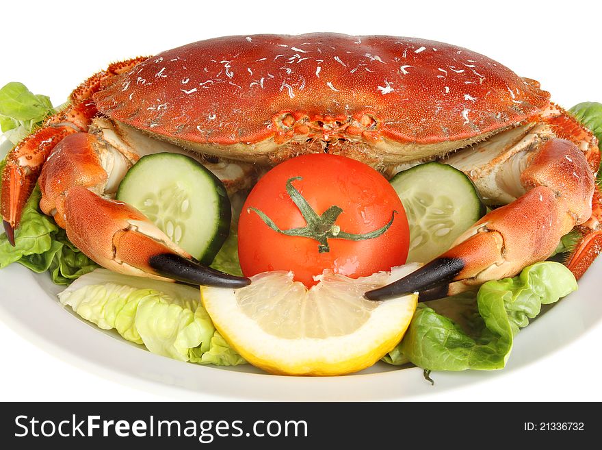 Crab salad closeup
