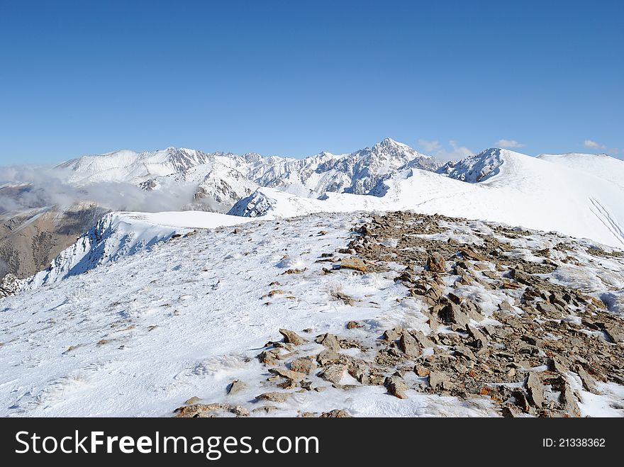 Mountains in Aksu-Jabagly Nature Reserve.