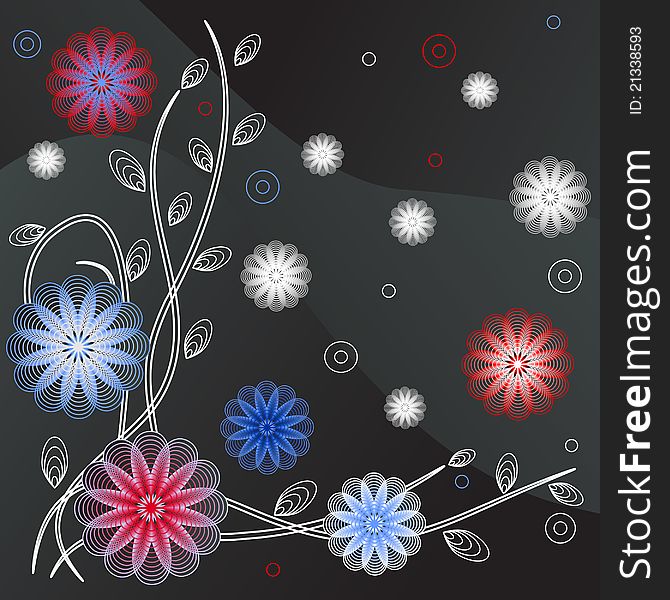 Lace floral background. Vector illustration.