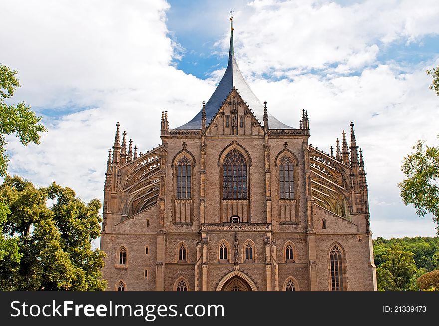 Cathedral of St. Barbara in Kutna Hora, Czech Republic. Cathedral of St. Barbara in Kutna Hora, Czech Republic.