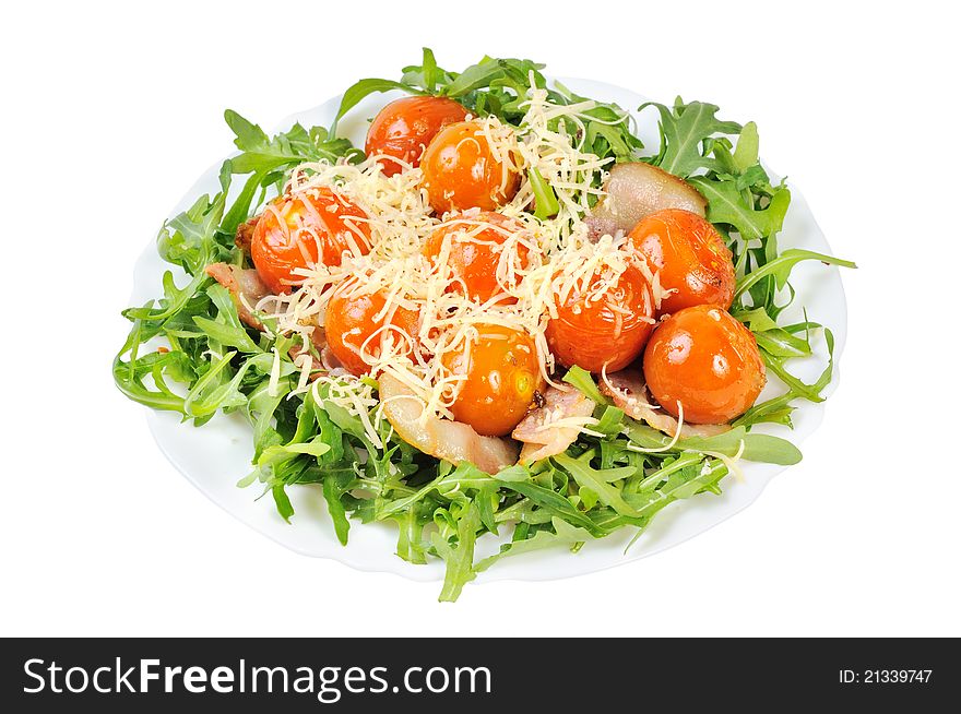 Salad with arugula and tomatoes