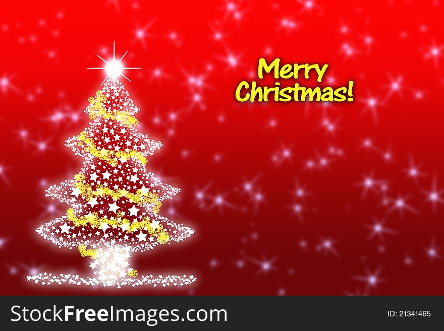 Christmas tree background, computer generated