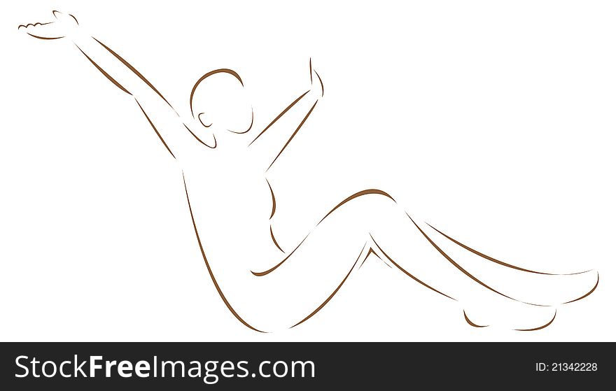 Human Abstract Figure sittings with arms out
