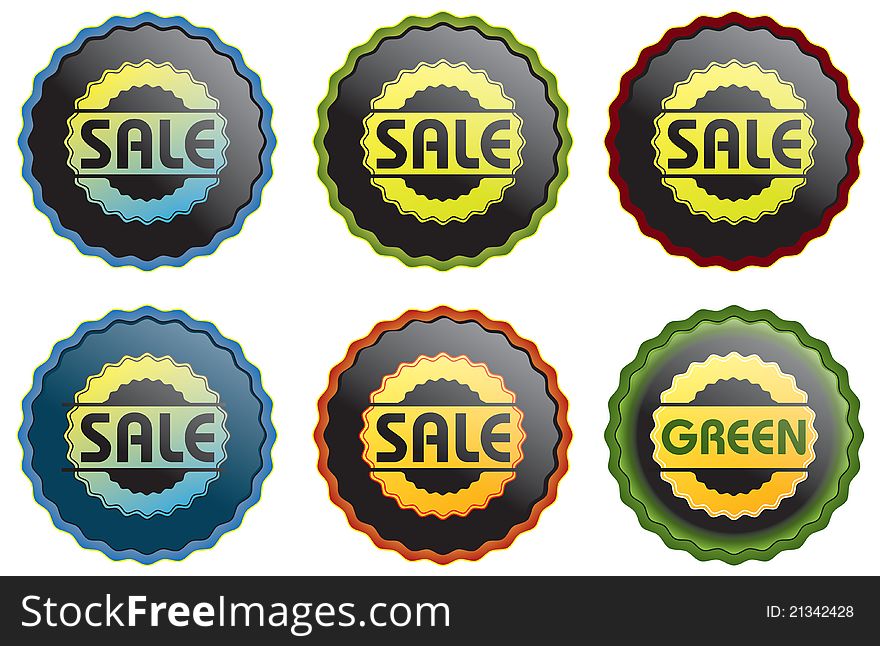 Colorful wed or print seals. Colorful wed or print seals