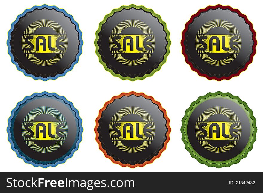 Colorful wed or print seals. Colorful wed or print seals