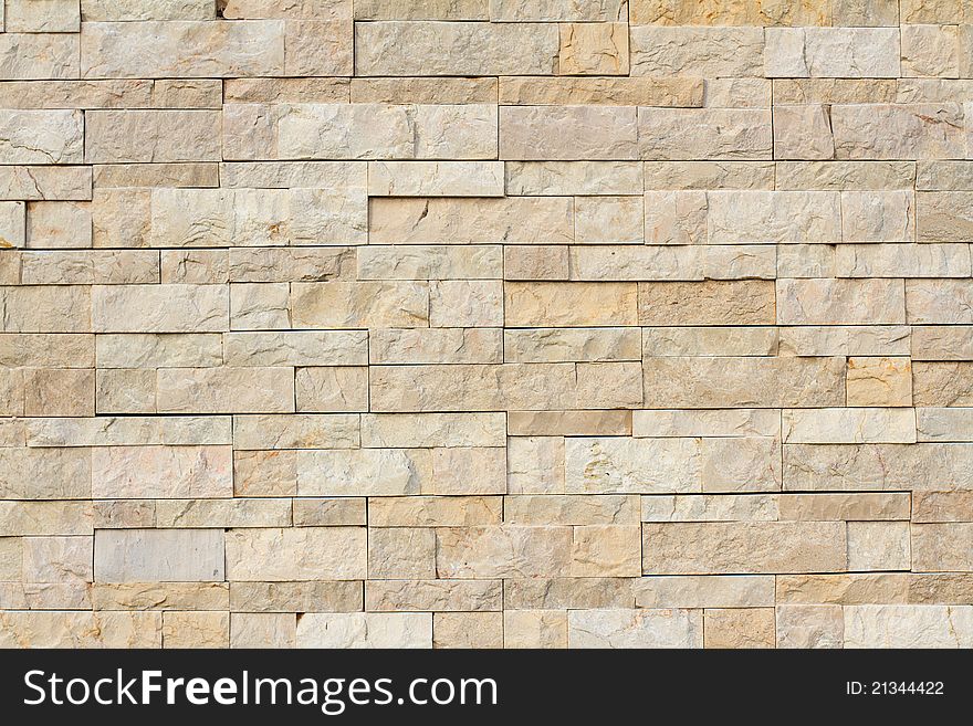 Stone Wall Made With Blocks