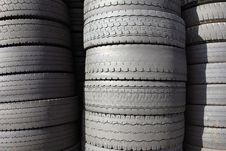 Old Car Tires Stock Photo