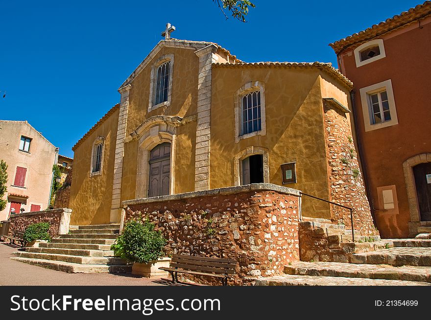Views,particulars,houses,churches, colours of a picturesque provencal village