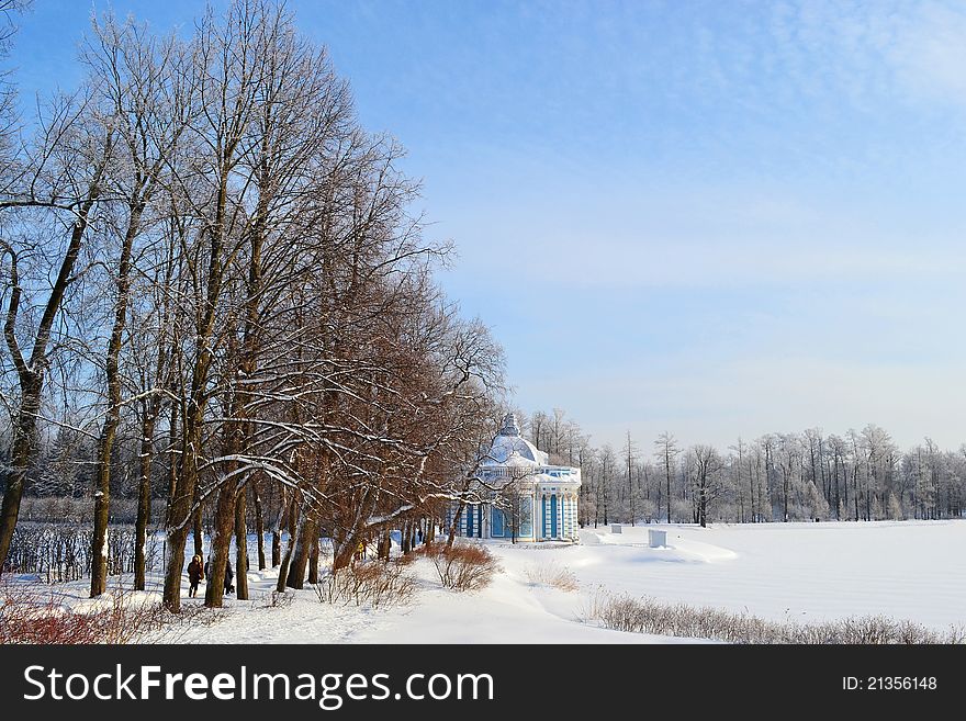 Winter landscape in Catherine park, Tsarskoe Selo, Russia. Winter landscape in Catherine park, Tsarskoe Selo, Russia