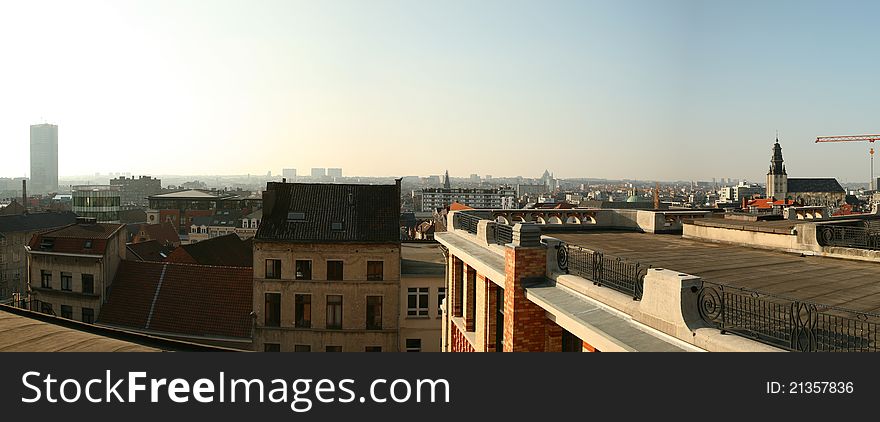 Architecture and panoramic view in Brussels. Architecture and panoramic view in Brussels