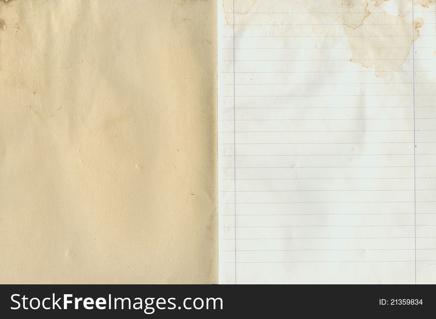 Old blank notebook with lines. Old blank notebook with lines