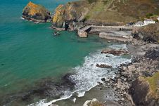 Mullion Cove In Cornwall Royalty Free Stock Image Mullion Cove In Cornwall Royalty Free Stock Image