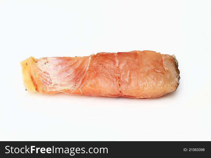 Dried fish, on white background