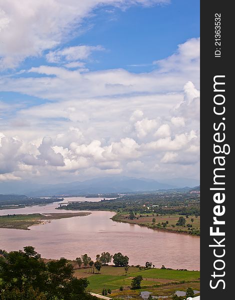 Mekong River view take from Chiang Khong ,Thailand