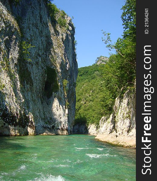 Detail of Neretva river canyon, Bosnia and Herzegovina