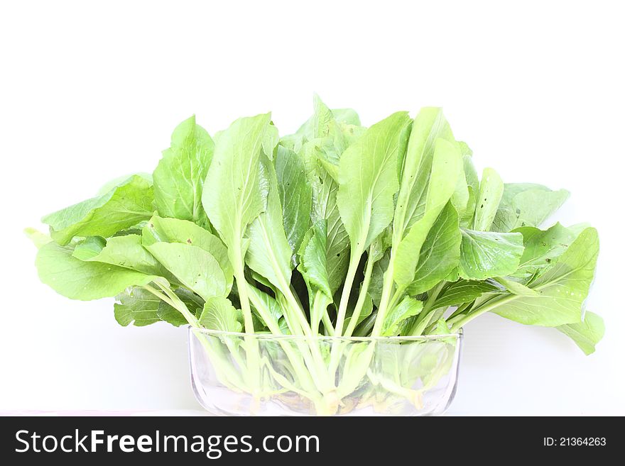 Fresh green vegetable in a glass bowl. Fresh green vegetable in a glass bowl