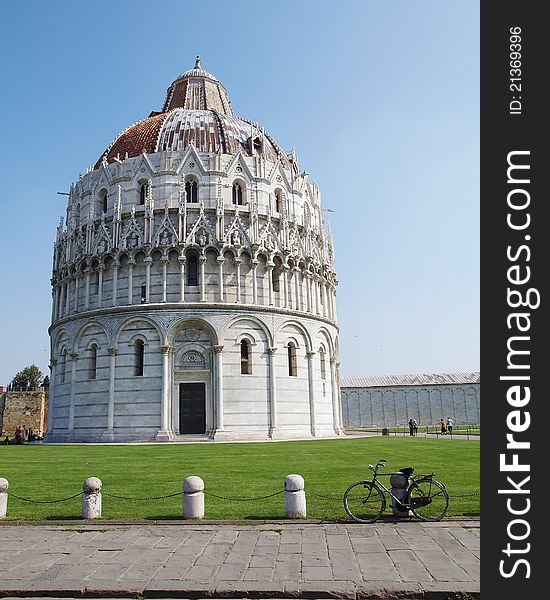 Baptistery of the city of Pisa in Italy. Baptistery of the city of Pisa in Italy