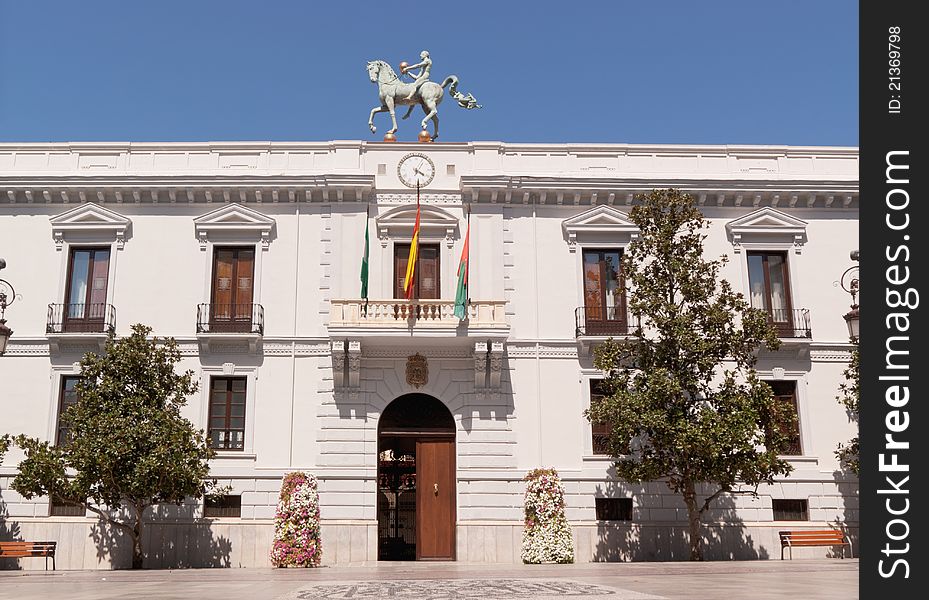 Facade of Granada town hall (Ayuntamiento de Granada), Spain