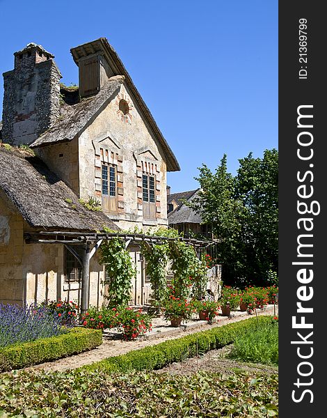 Old traditional house with beautiful garden from french countryside. Old traditional house with beautiful garden from french countryside