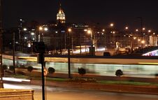 Galata Bridge With Galata Tower Stock Photography