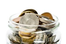 Coins In Jar Stock Image Coins In Jar Stock Image