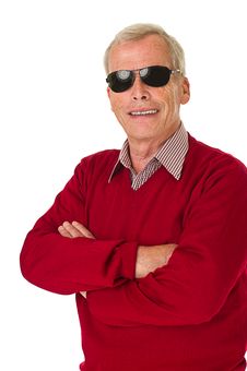 Senior With Shades Royalty Free Stock Photography Senior With Shades Royalty Free Stock Photography