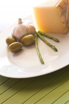Olive Onion Cheese Asparagus Royalty Free Stock Photo Olive Onion Cheese Asparagus Royalty Free Stock Photo