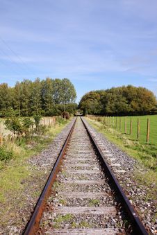 Converging Railway Tracks Royalty Free Stock Image