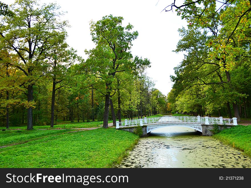 The Bridge In Alexander`s Park In Tsarskoe Selo