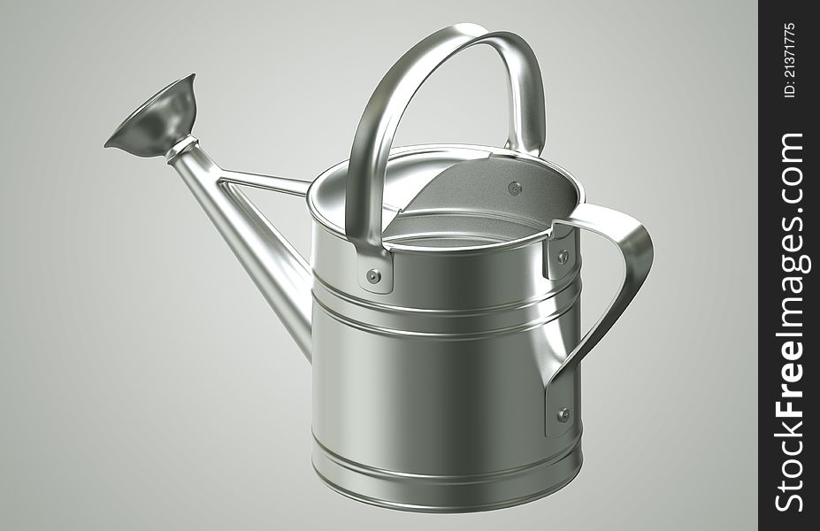 3D Watering Can Chromium