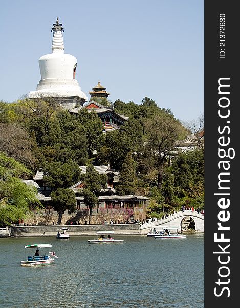 View Of Beijing Skyline,Beihai Park,